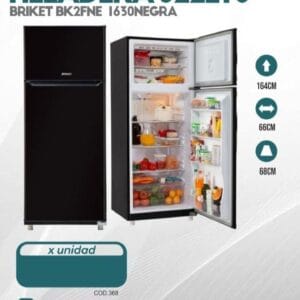 Heladera Briket 1630 Negra 322 Lt