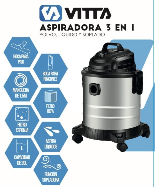 Aspiradora Vitta 3 en 1