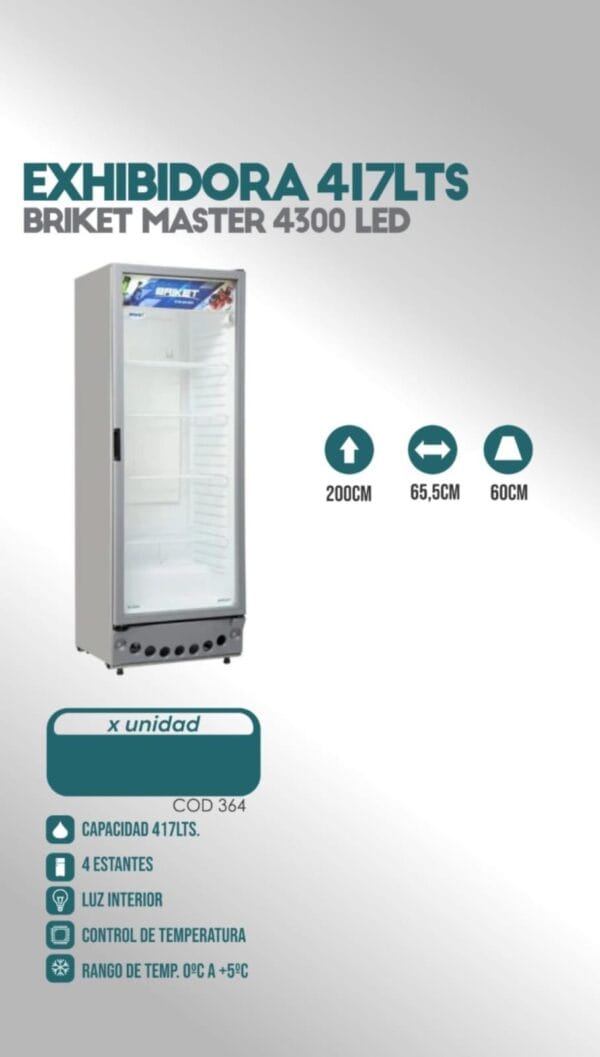 La Exhibidora Comercial Briket Master 4300